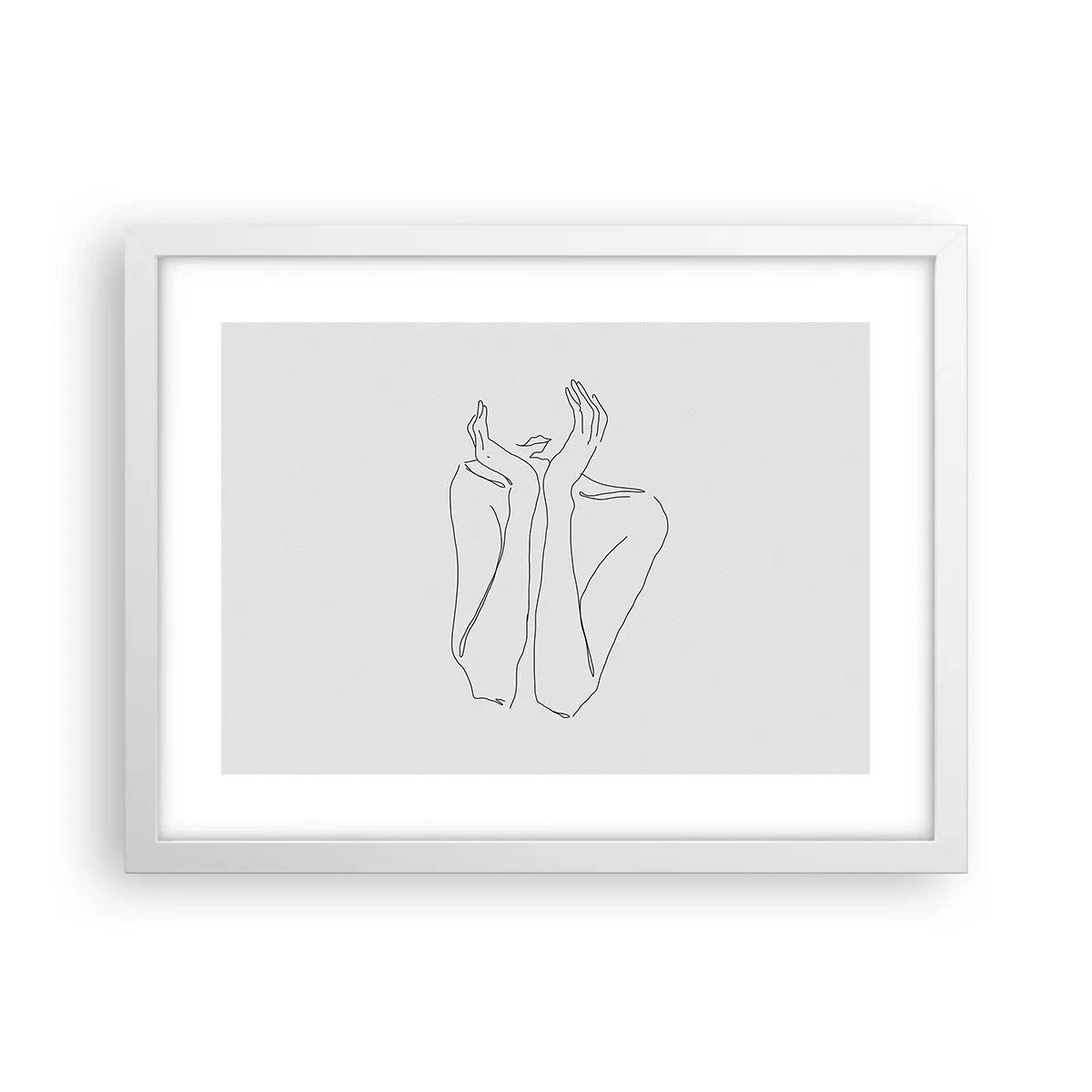 Affiche dans un cadre blanc - Poster - De quoi rêvent les femmes - 40x30 cm