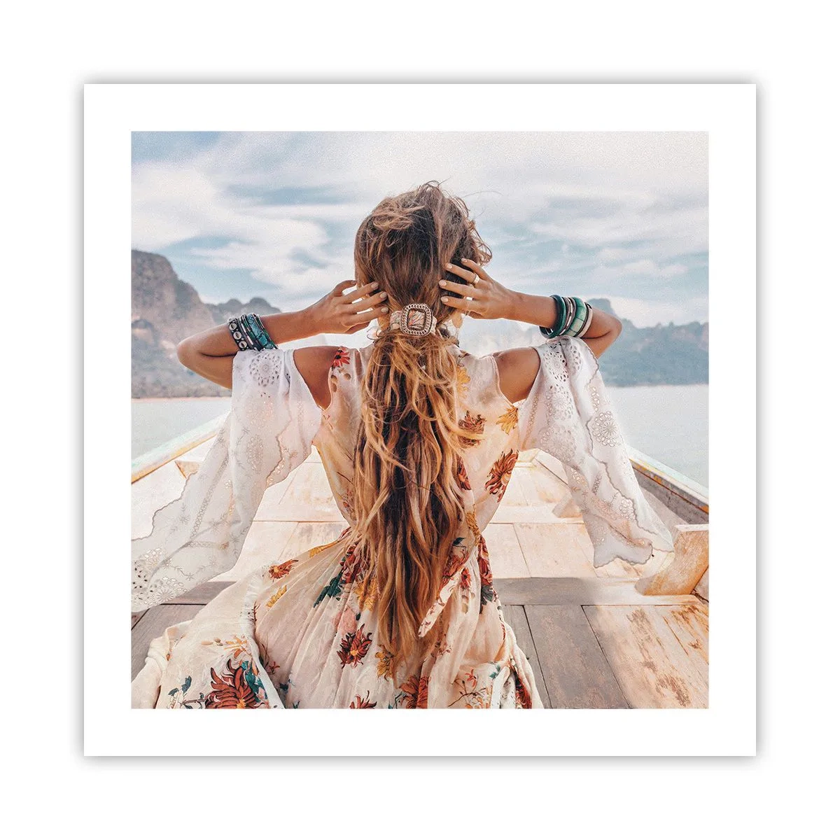 Affiche - Poster - En route vers le bonheur - 50x50 cm