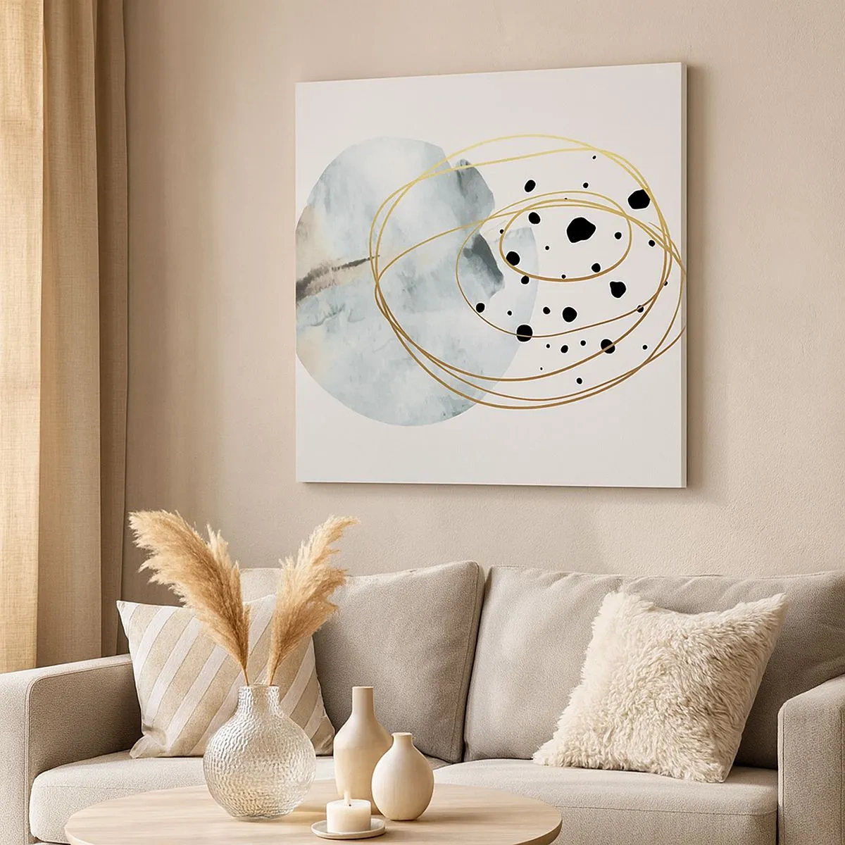 Impression sur toile - Image sur toile - Emmêlement de l'espace - 30x30 cm