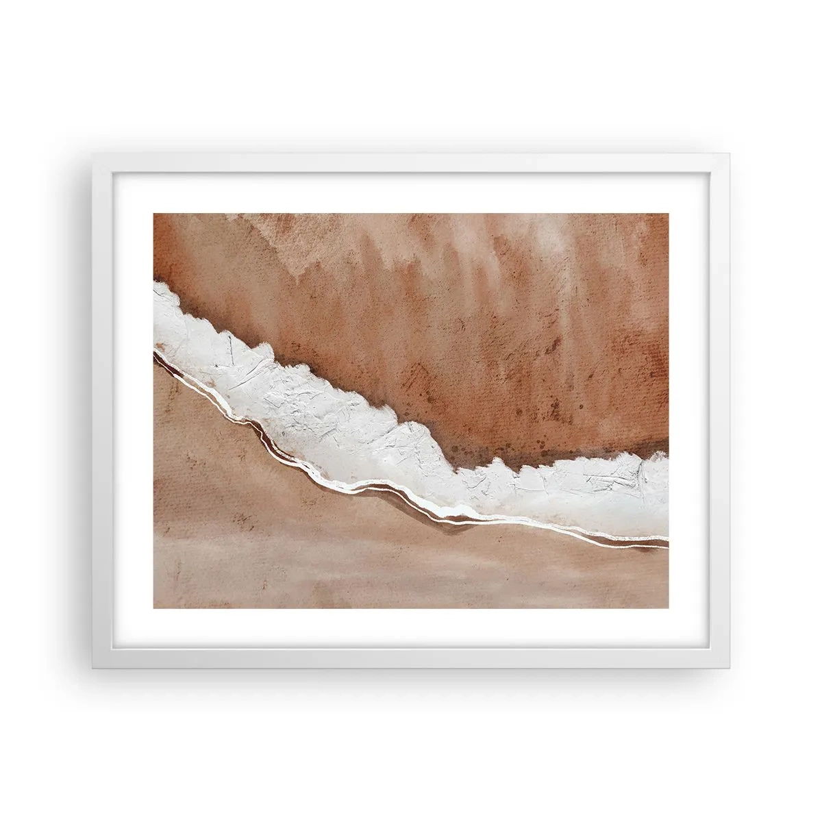 Affiche dans un cadre blanc - Poster - Dans des couleurs de la terre - 50x40 cm