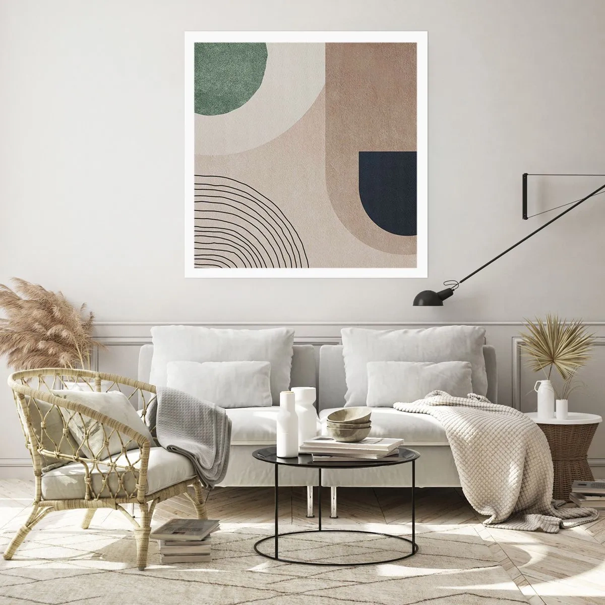 Affiche - Poster - La douceur de l'ovale - 60x60 cm