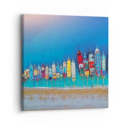 Impression sur toile - Image sur toile - Une vue à vol d'oiseau - 30x30 cm