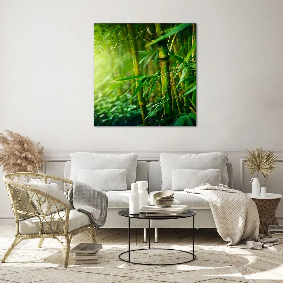 Impression sur verre - Image sur verre - Apprenez à connaître le vert lui-même - 40x40 cm