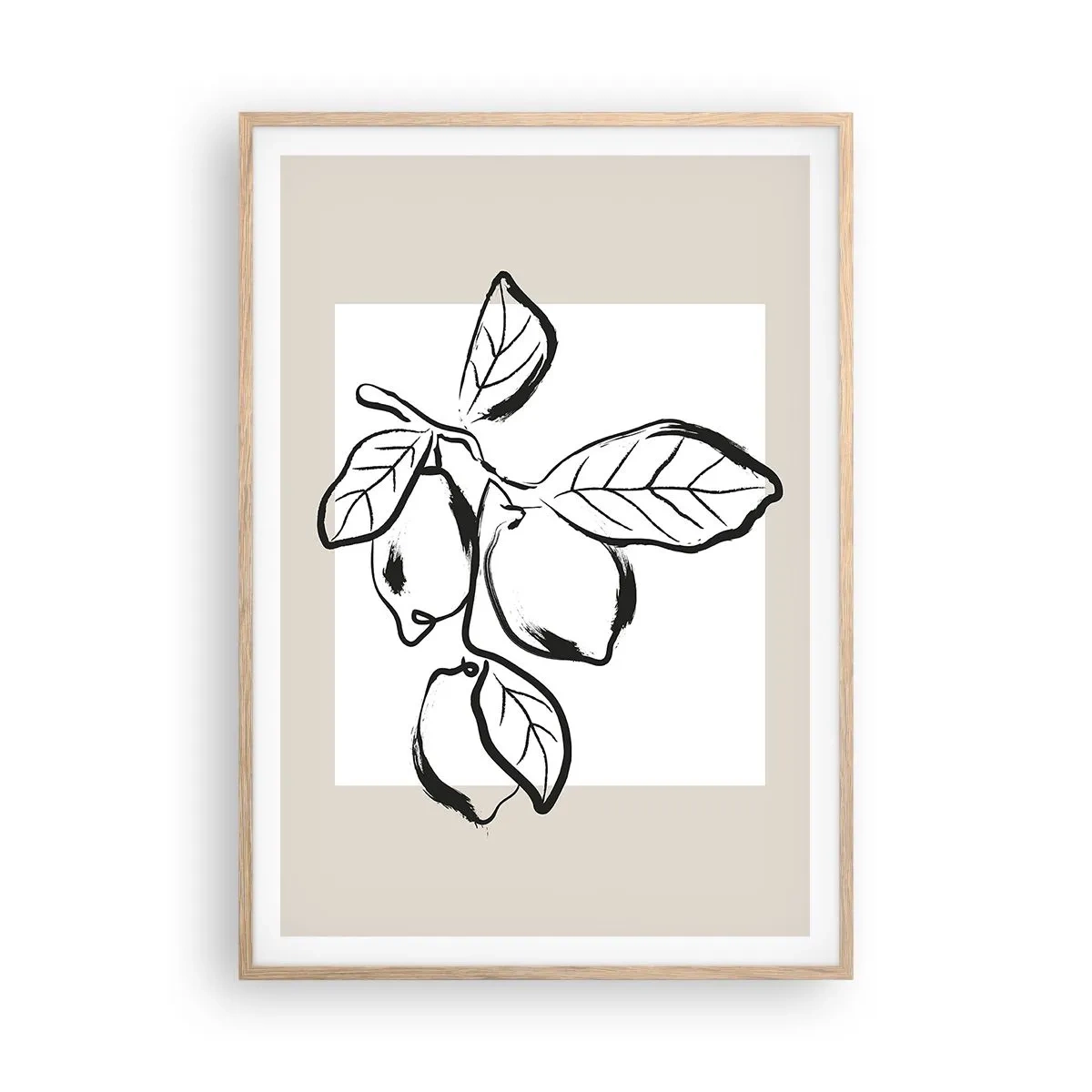 Affiche dans un chêne clair - Poster - Où mûrit le citron… - 70x100 cm