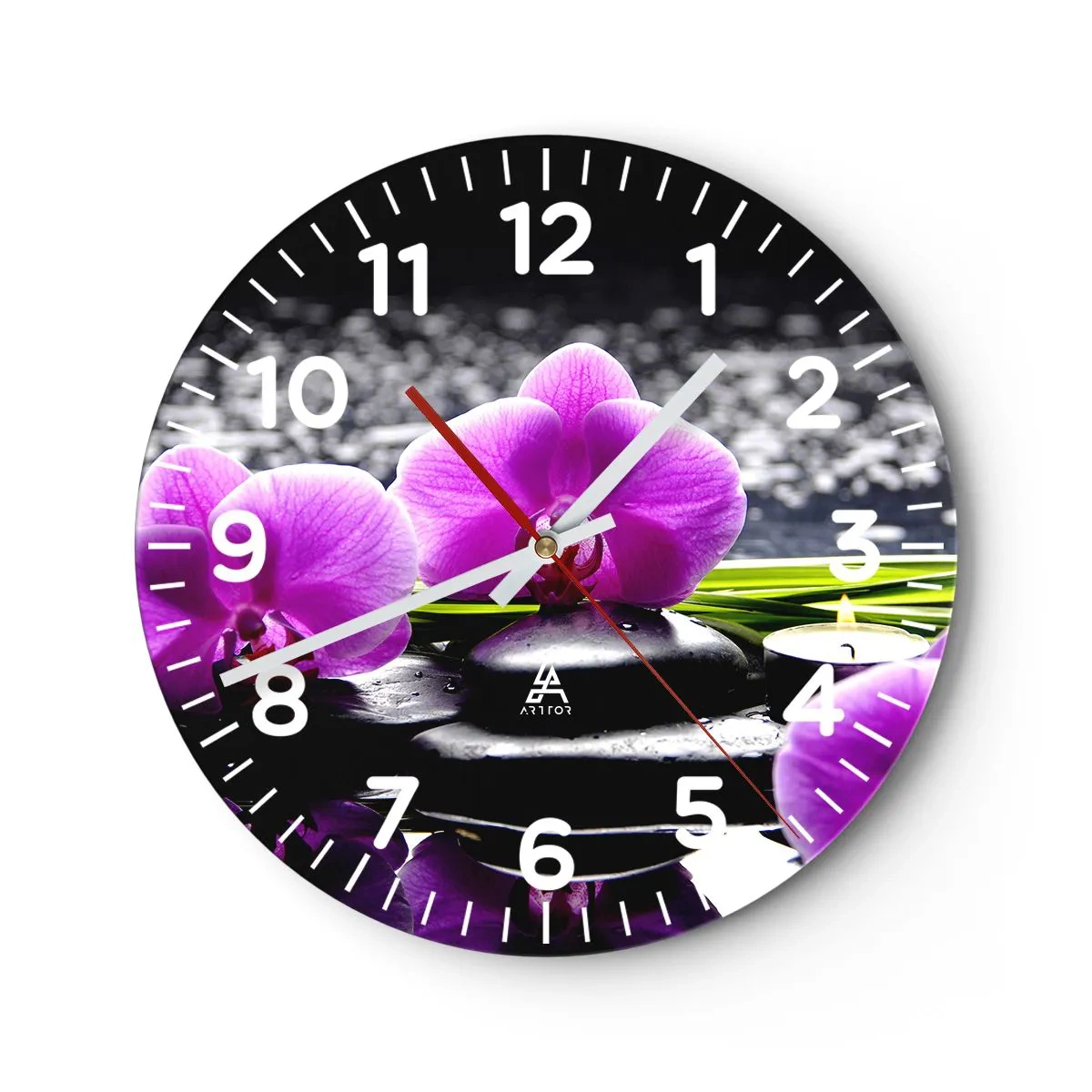Horloge murale - Pendule murale - Se noyer dans la paix et la tranquillité - 30x30 cm