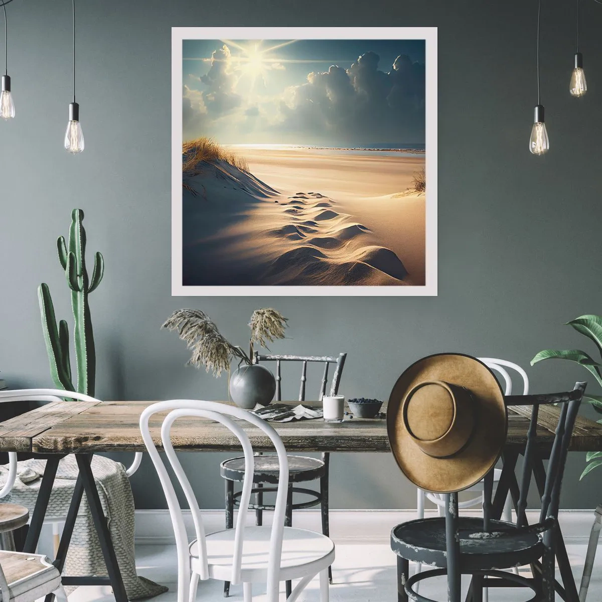 Affiche - Poster - Un paysage apaisant - 60x60 cm