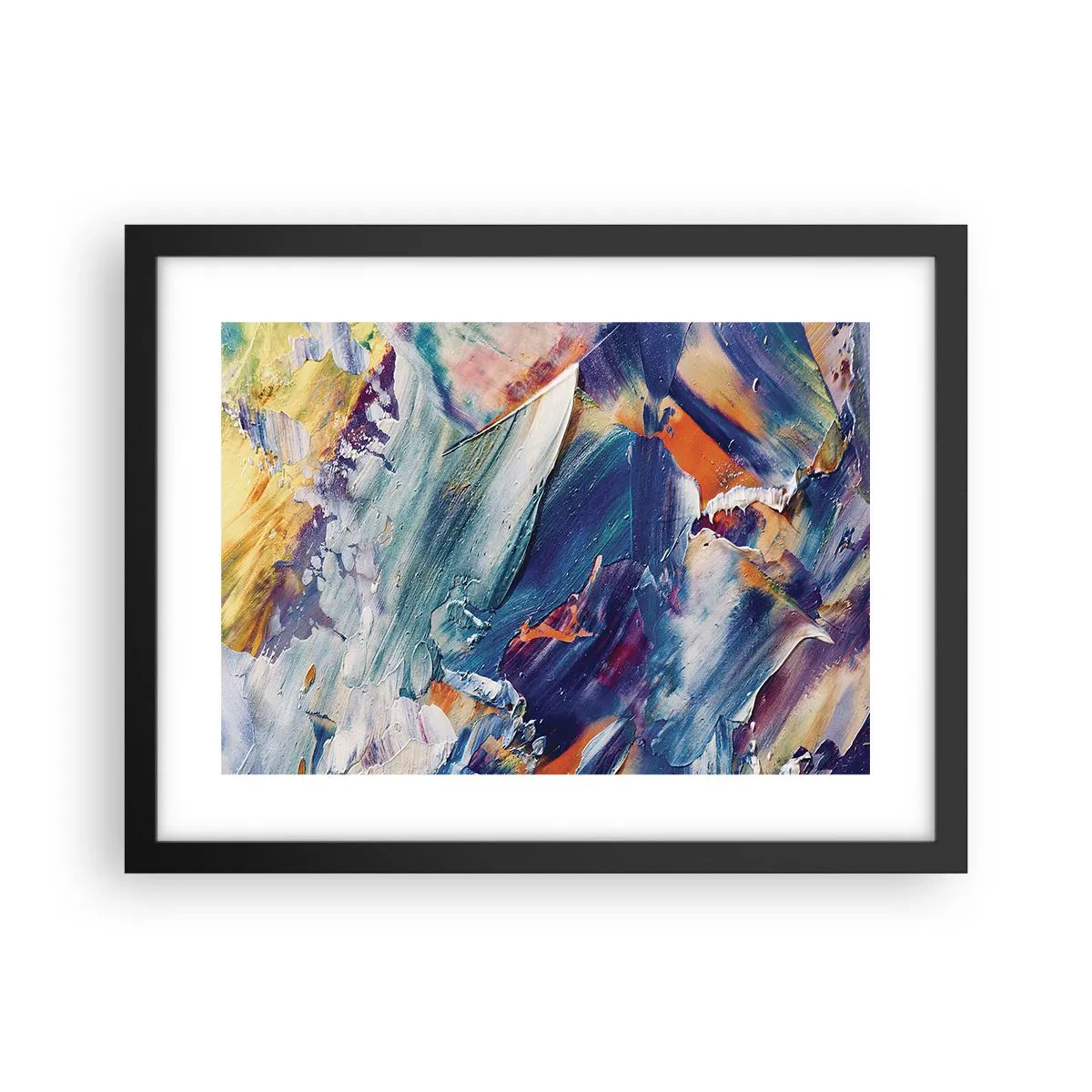 Affiche dans un cadre noir - Poster - Confusion des couleurs - 40x30 cm