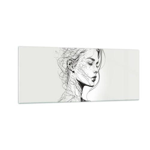 Impression sur verre - Image sur verre - Portrait en pensée - 100x40 cm