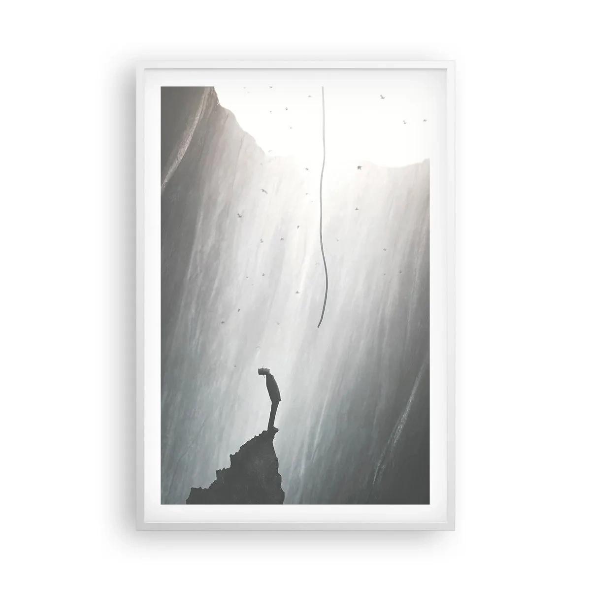 Affiche dans un cadre blanc - Poster - Il y a toujours une issue - 61x91 cm