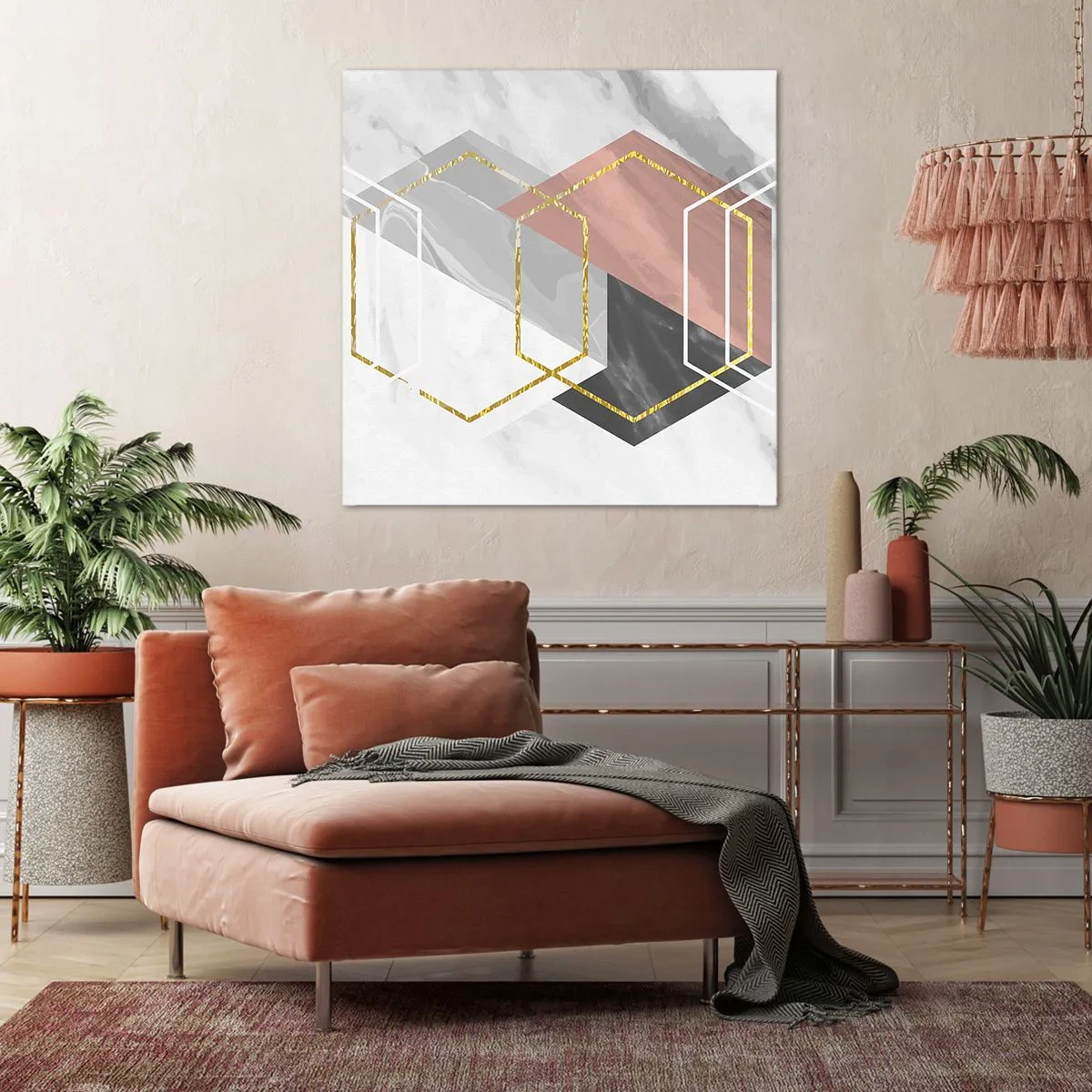 Impression sur toile - Image sur toile - Composition en chaîne - 70x70 cm