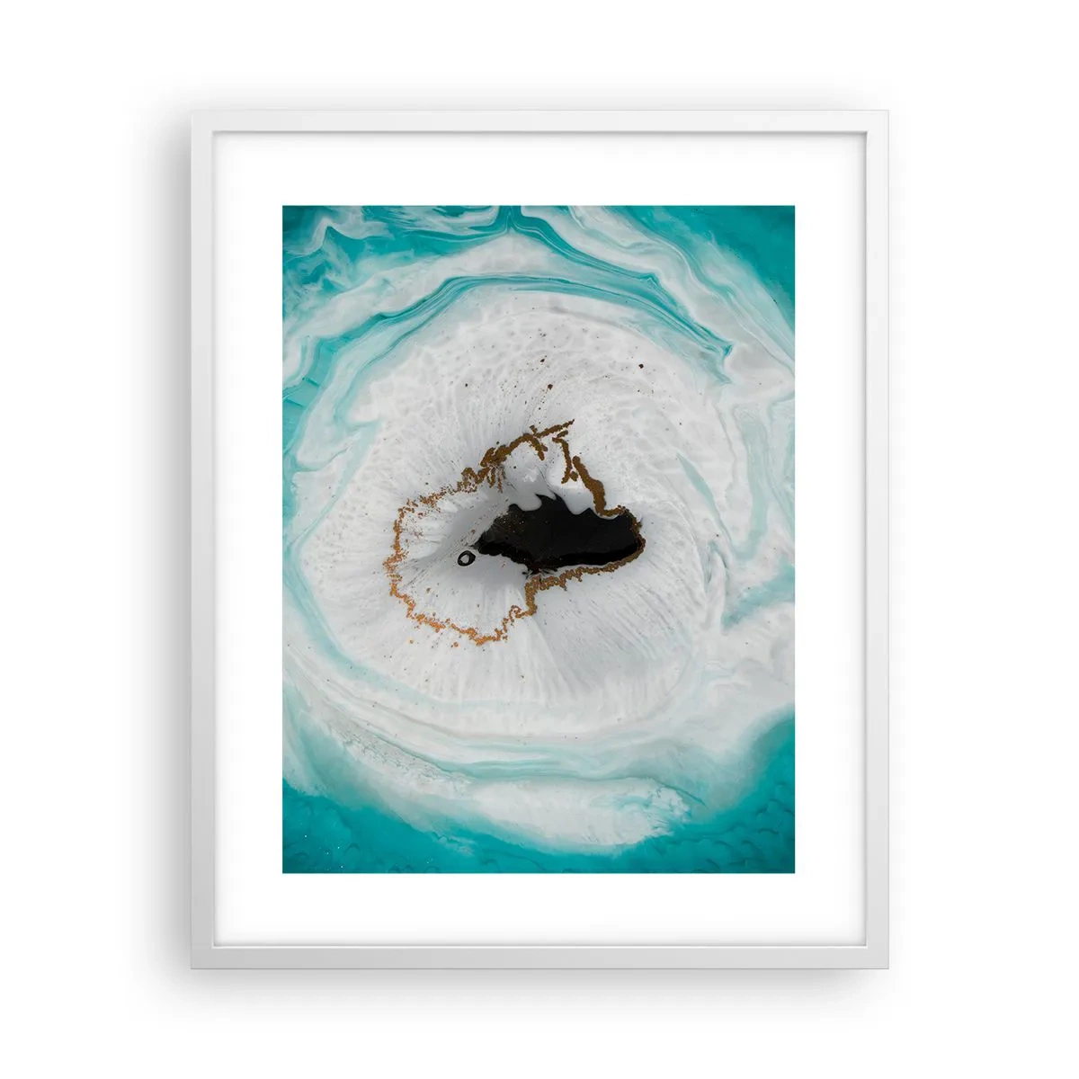 Affiche dans un cadre blanc - Poster - Pénétrer à l'intérieur - 40x50 cm