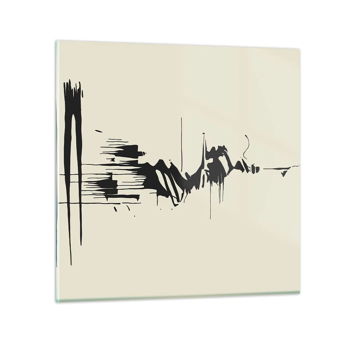 Impression sur verre - Image sur verre - Abstraction hâtive - 50x50 cm