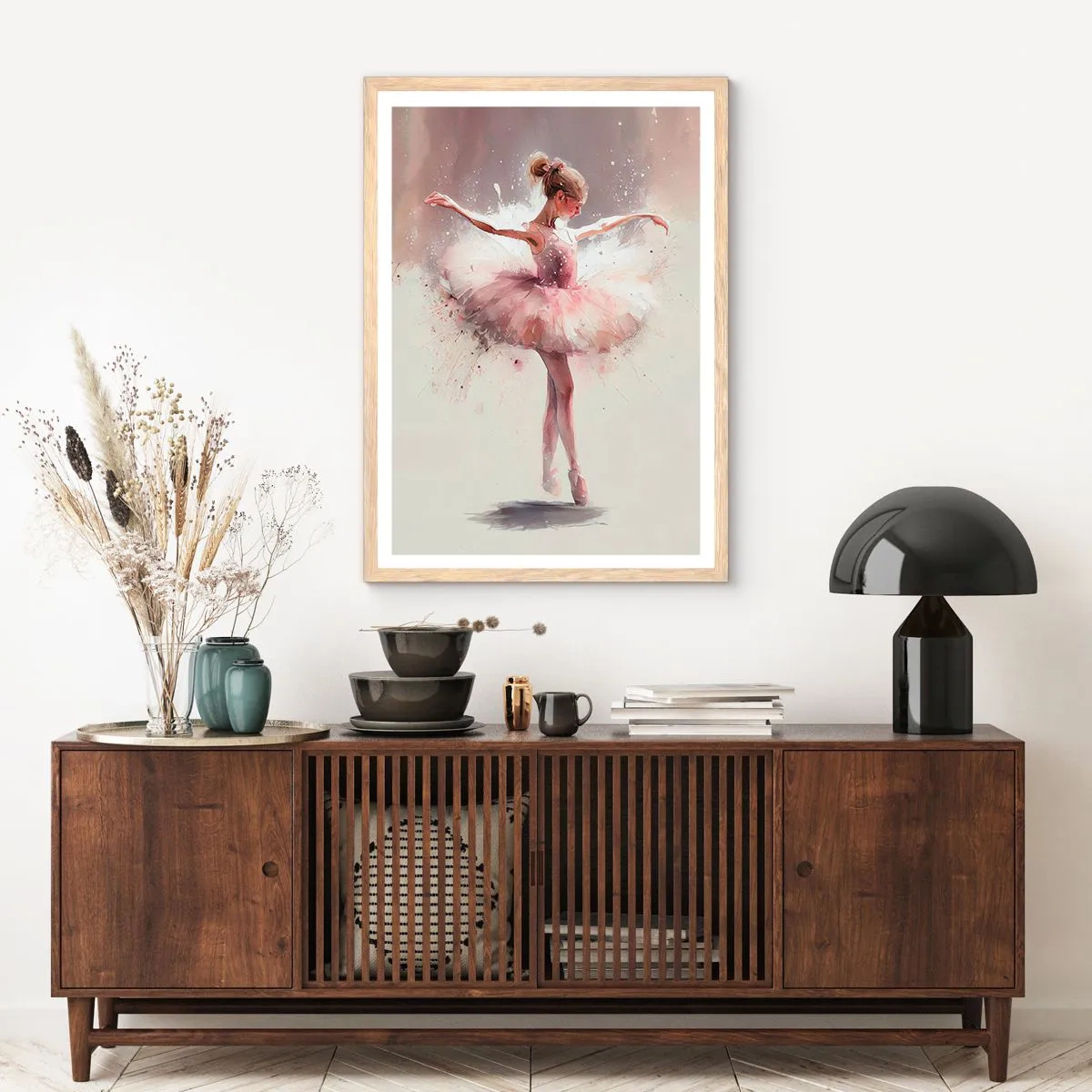 Affiche dans un chêne clair - Poster - Comme un jeune oiseau - 61x91 cm