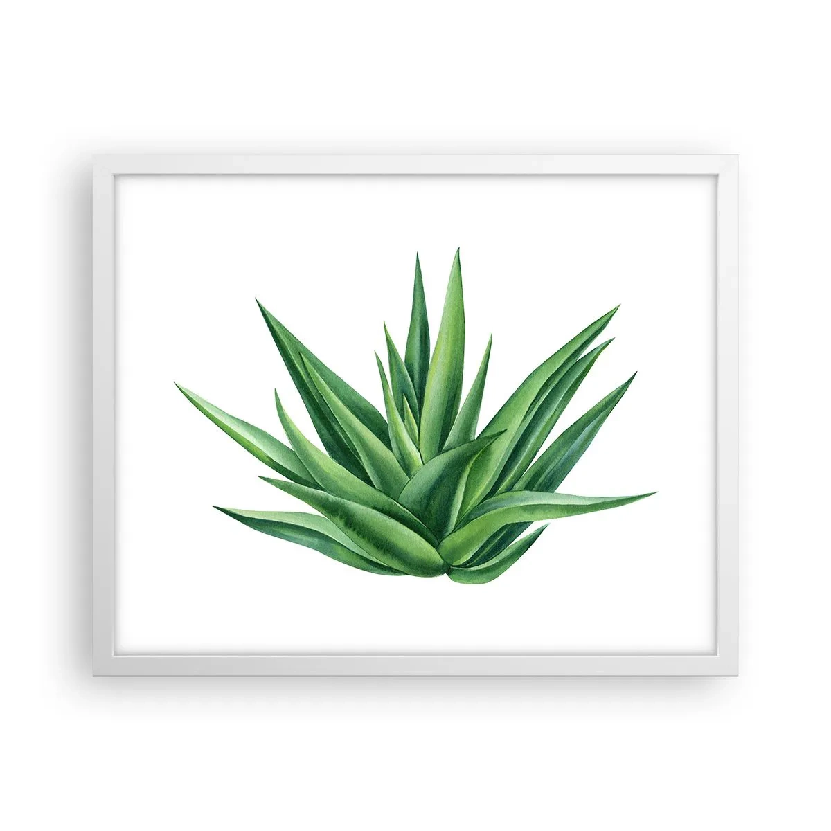 Affiche dans un cadre blanc - Poster - Vert – force – vie - 50x40 cm