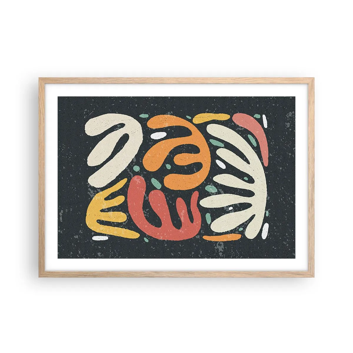 Affiche dans un chêne clair - Poster - Composition – Je suis sur le point de t'attraper - 70x50 cm