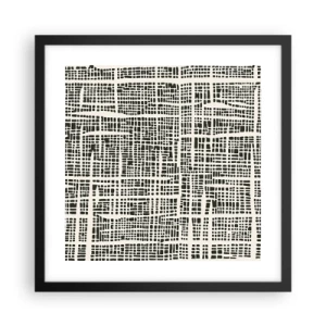 Affiche dans un cadre noir - Poster - Composition tissée - 40x40 cm
