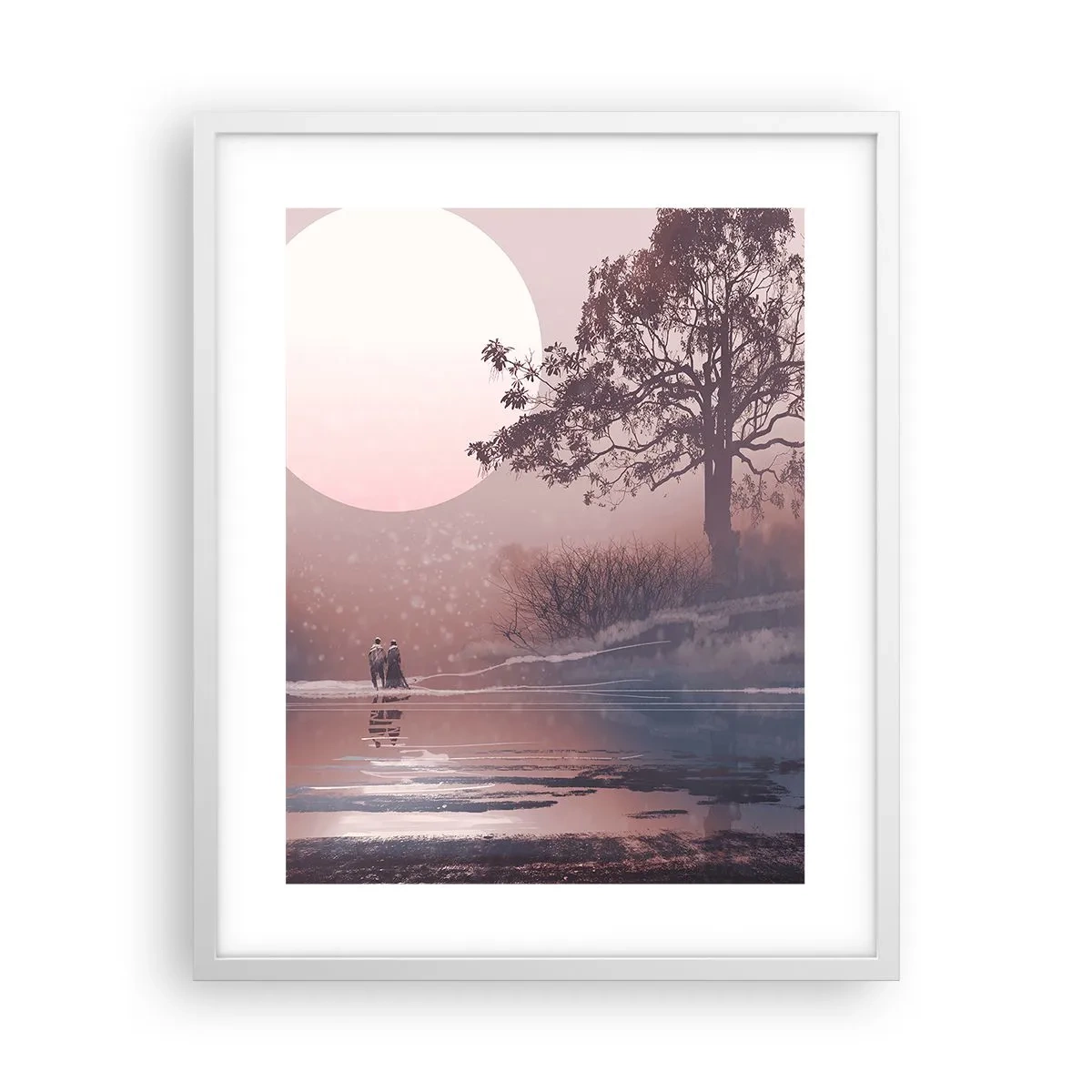 Affiche dans un cadre blanc - Poster - Merveilles de la nuit - 40x50 cm