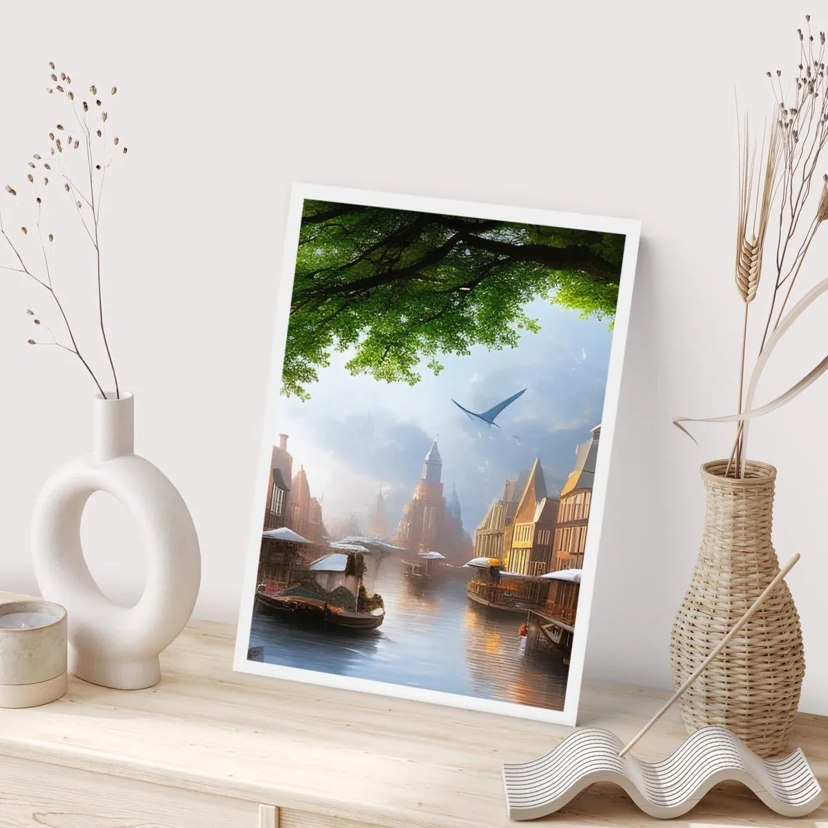 Affiche - Poster - Paysage urbain néerlandais - 70x100 cm