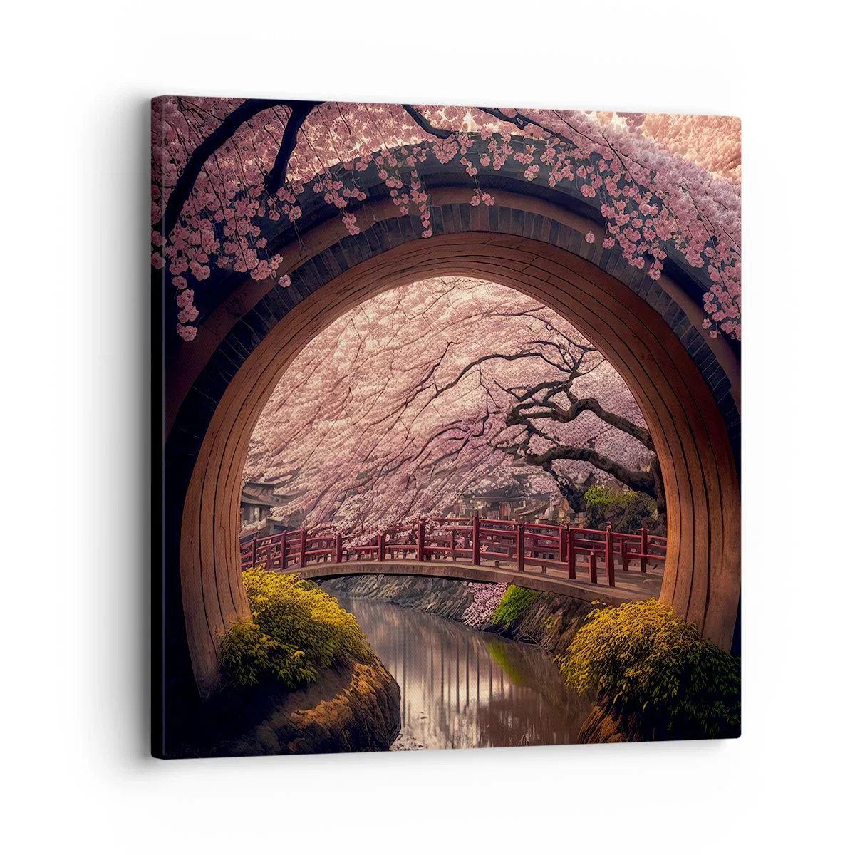 Impression sur toile - Image sur toile - Printemps japonais - 30x30 cm