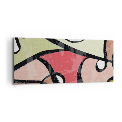 Impression sur toile - Image sur toile - Pirouettes parmi les couleurs - 100x40 cm