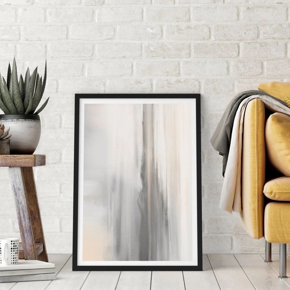 Affiche dans un cadre noir - Poster - Distance réfléchie - 30x40 cm