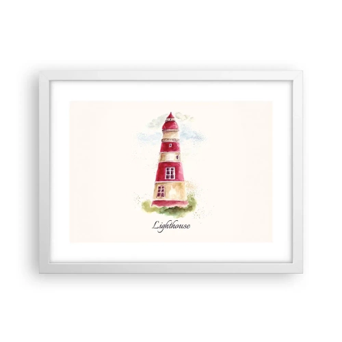 Affiche dans un cadre blanc - Poster - Il y a toujours beau temps autour - 40x30 cm