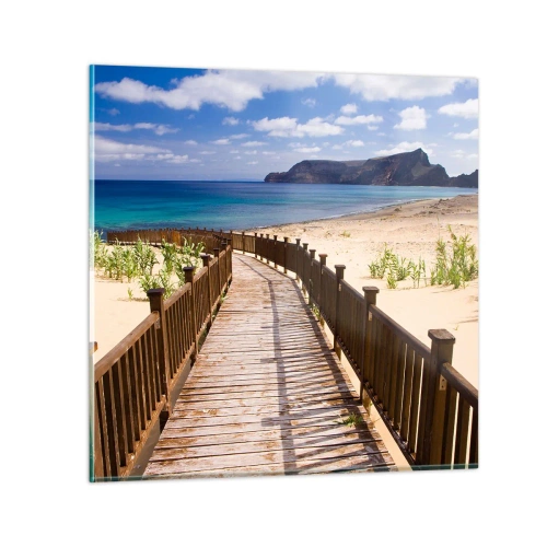 Impression sur verre - Image sur verre - Emmène-moi dans les îles du bonheur - 30x30 cm