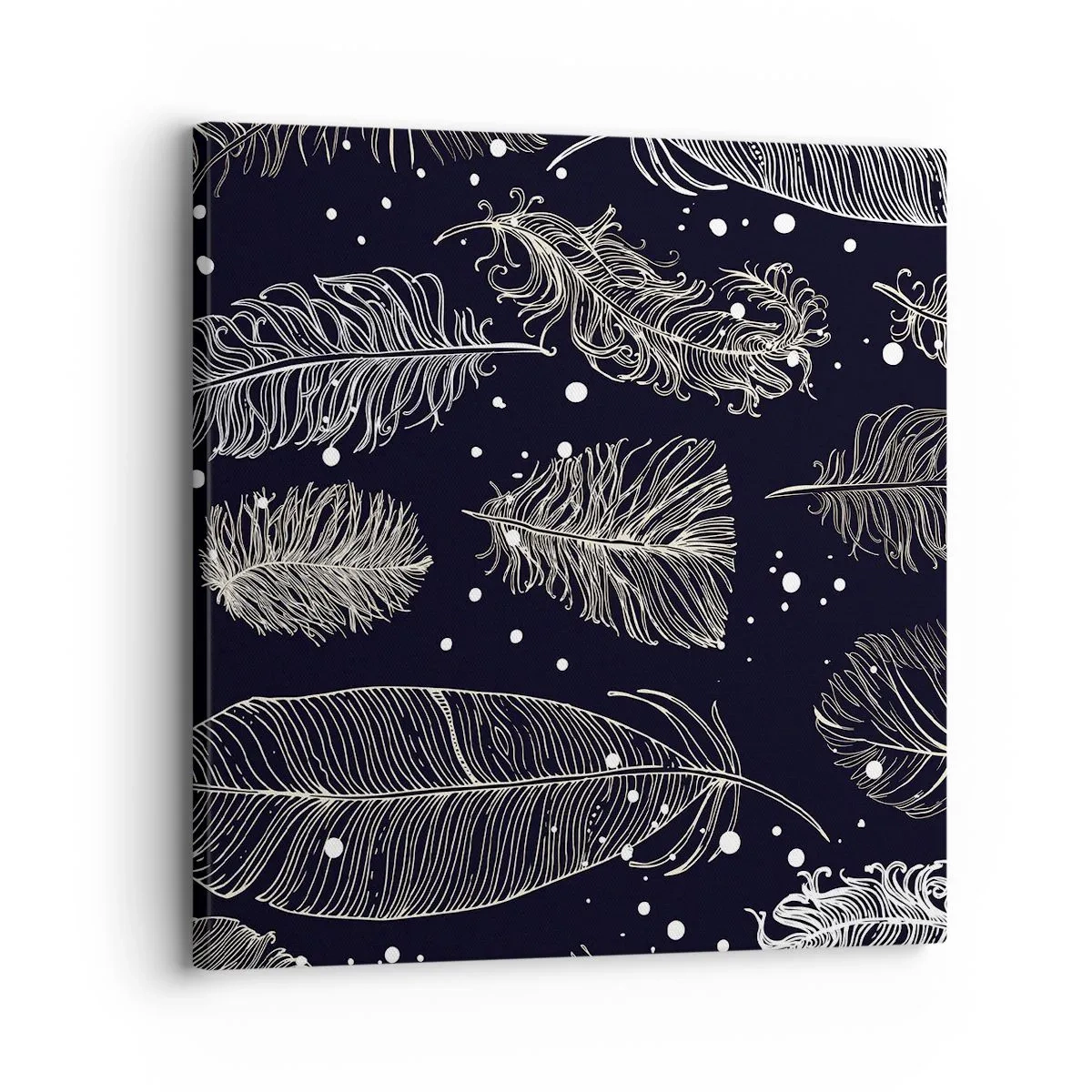 Impression sur toile - Image sur toile - Toile de plumes - 30x30 cm