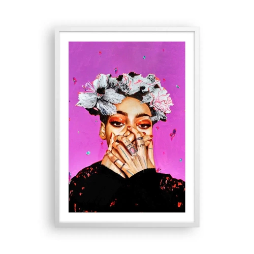 Affiche dans un cadre blanc - Poster - Un peu fou - 50x70 cm