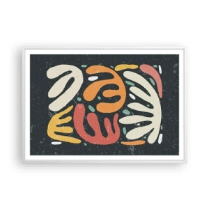 Affiche dans un cadre blanc - Poster - Composition – Je suis sur le point de t'attraper - 100x70 cm