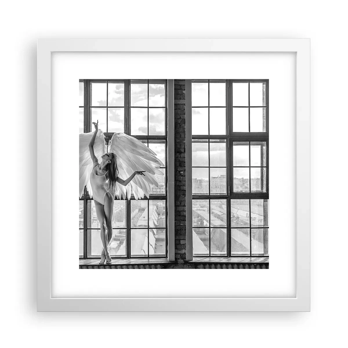 Affiche dans un cadre blanc - Poster - La ville des anges? - 30x30 cm