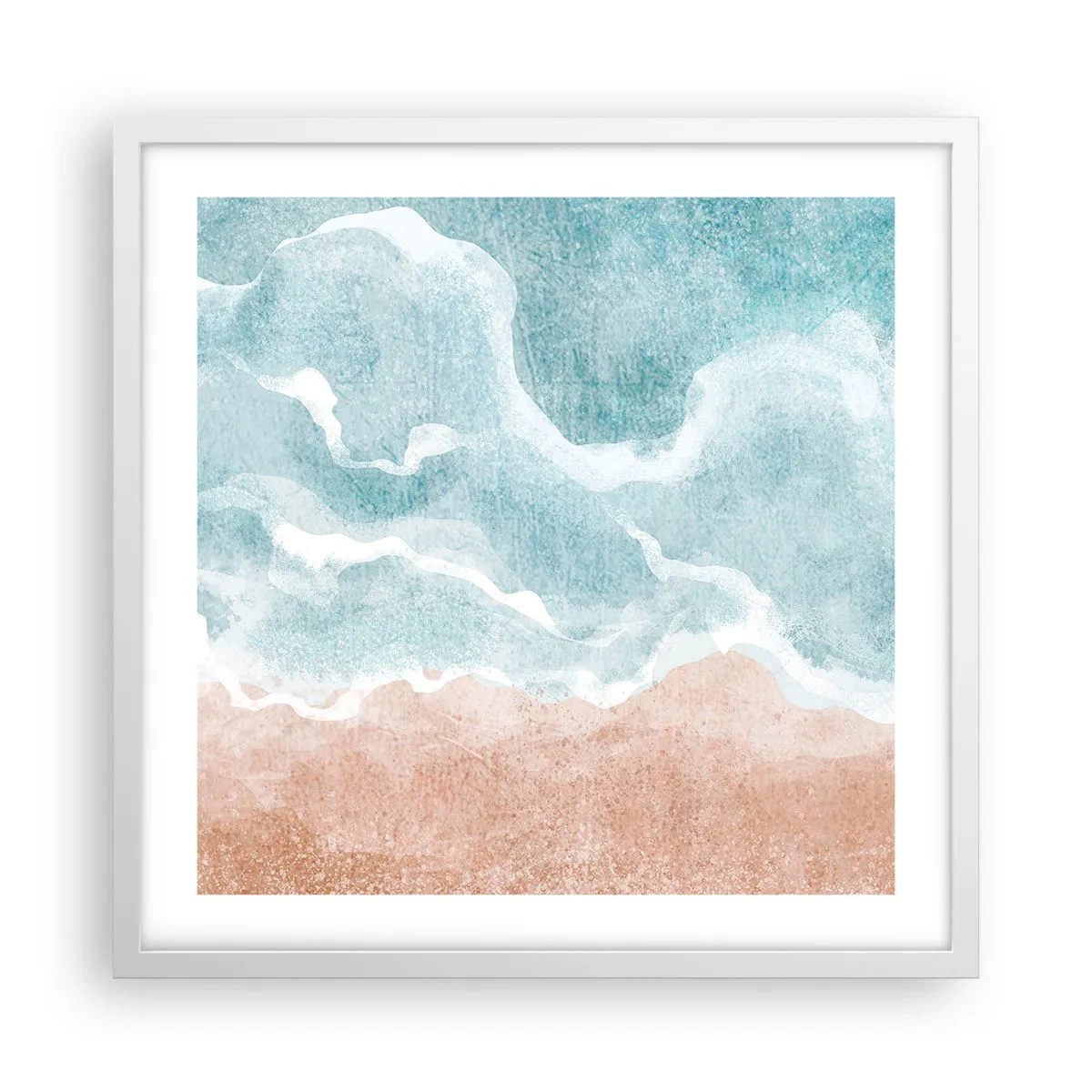 Affiche dans un cadre blanc - Poster - Abstraction du nuage - 50x50 cm