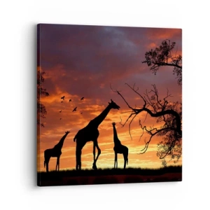 Impression sur toile - Image sur toile - Un petit dîner avec vos proches - 30x30 cm