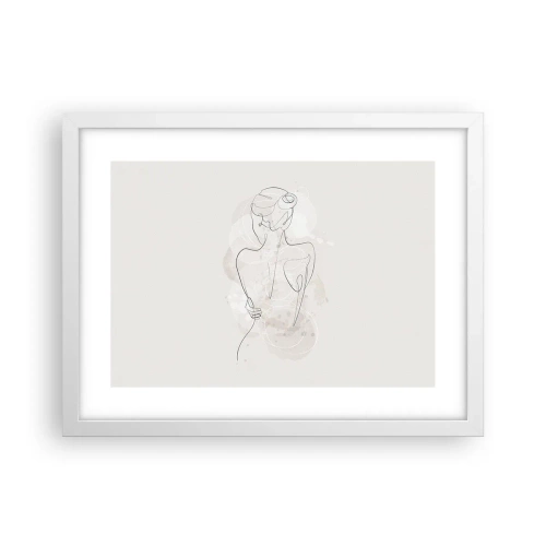 Affiche dans un cadre blanc - Poster - Comme un instrument sensible - 40x30 cm