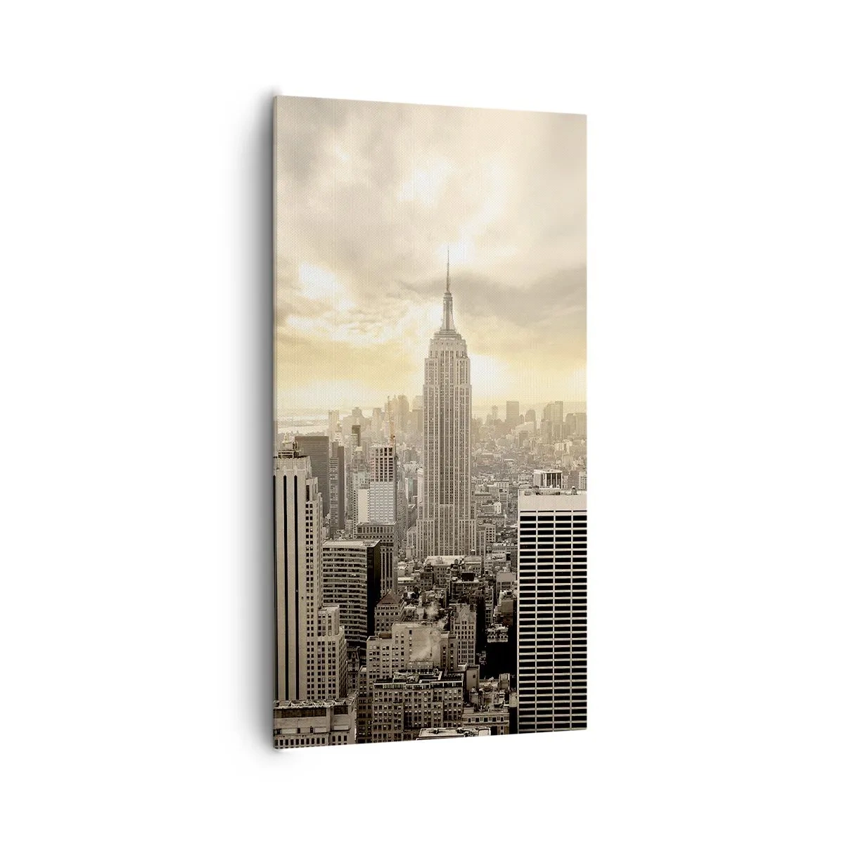 Impression sur toile - Image sur toile - New York tissé de gris - 65x120 cm
