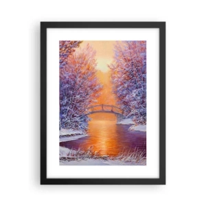 Affiche dans un cadre noir - Poster - On se rencontre ici - 30x40 cm