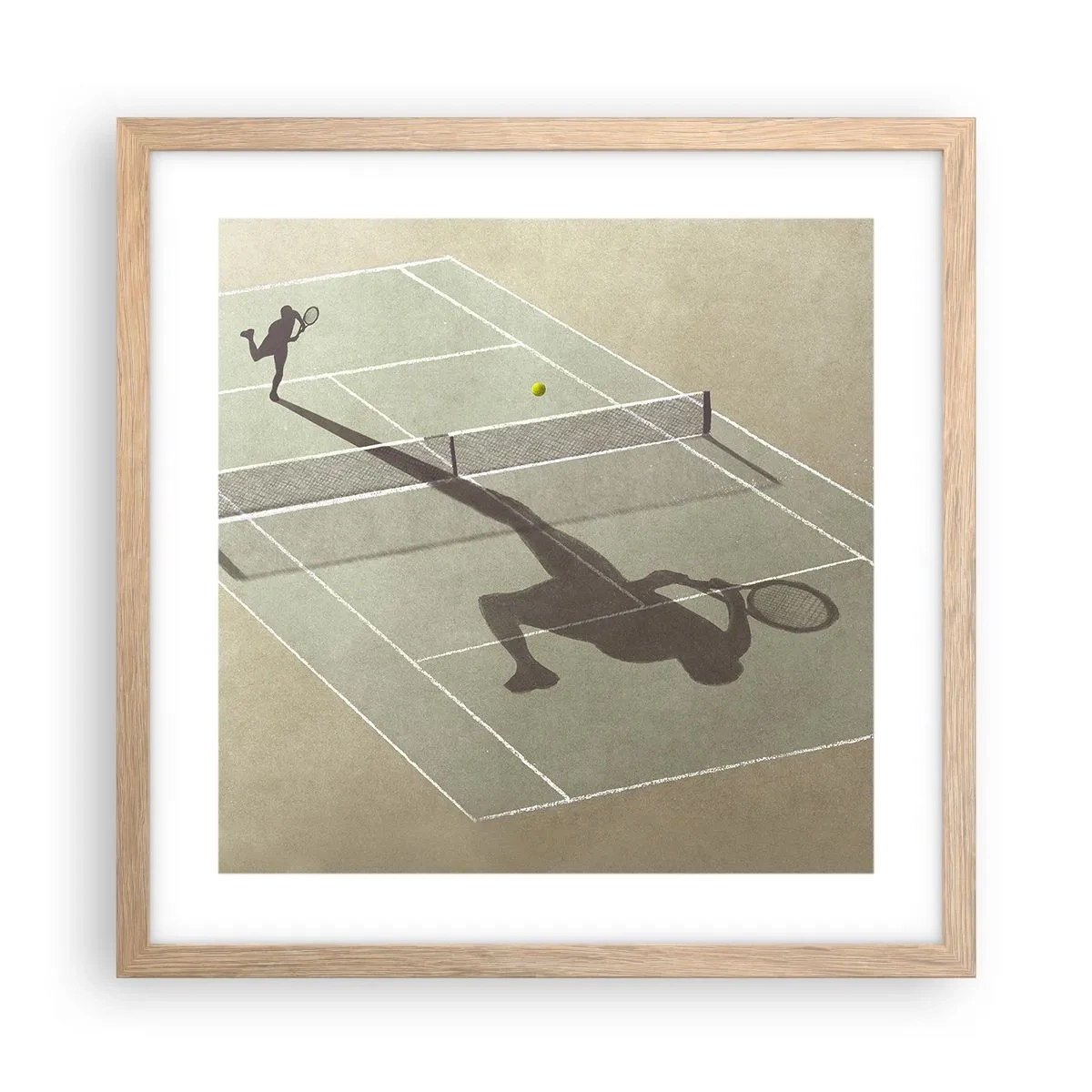 Affiche dans un chêne clair - Poster - Dépassement de soi - 40x40 cm