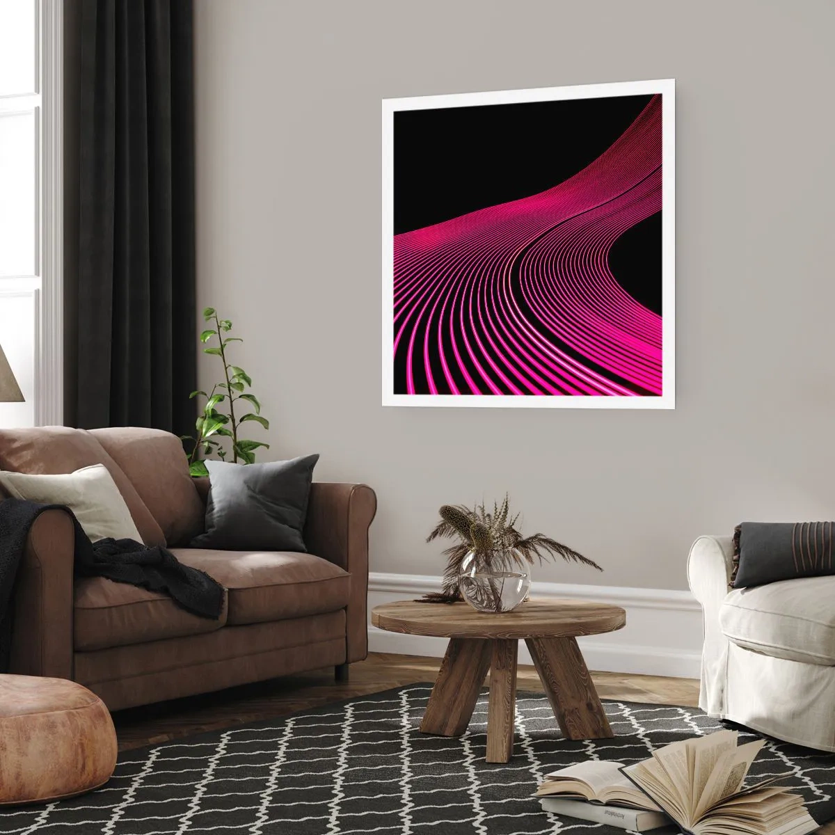 Affiche - Poster - Avenue de lumière - 50x50 cm