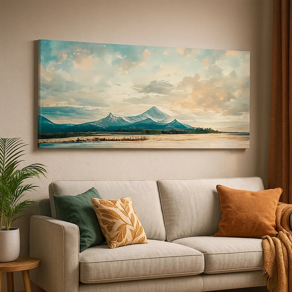 Impression sur toile - Image sur toile - Sous la protection du ciel - 30x30 cm