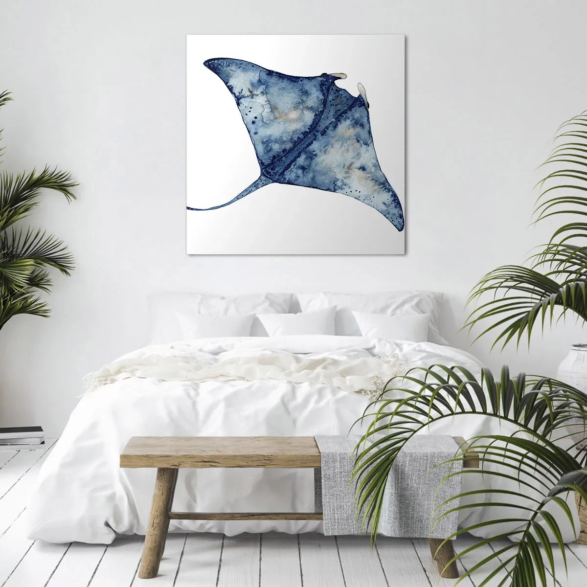 Impression sur toile - Image sur toile - La vie en bleu - 30x30 cm