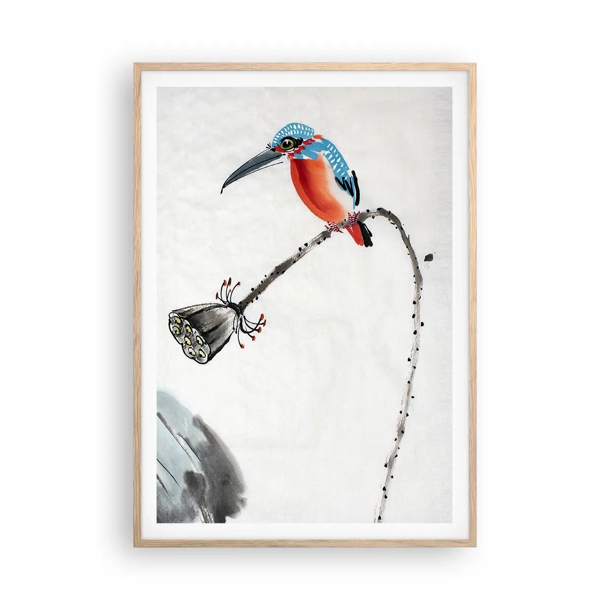 Affiche dans un chêne clair - Poster - La vie du champ - 70x100 cm