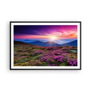 Affiche dans un cadre noir - Poster - Les herbes sentaient les grappes fraîches de la récolte - 91x61 cm