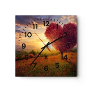 Horloge murale - Pendule murale - Touche le cœur - 40x40 cm