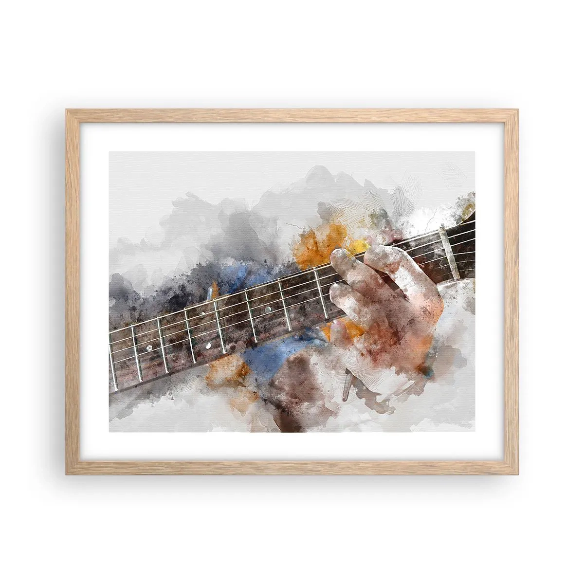 Affiche dans un chêne clair - Poster - La poésie entre les cordes - 50x40 cm