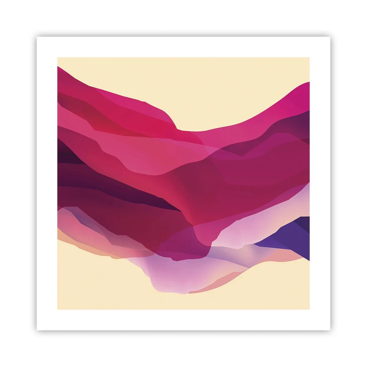 Affiche - Poster - Vagues pourpre - 50x50 cm