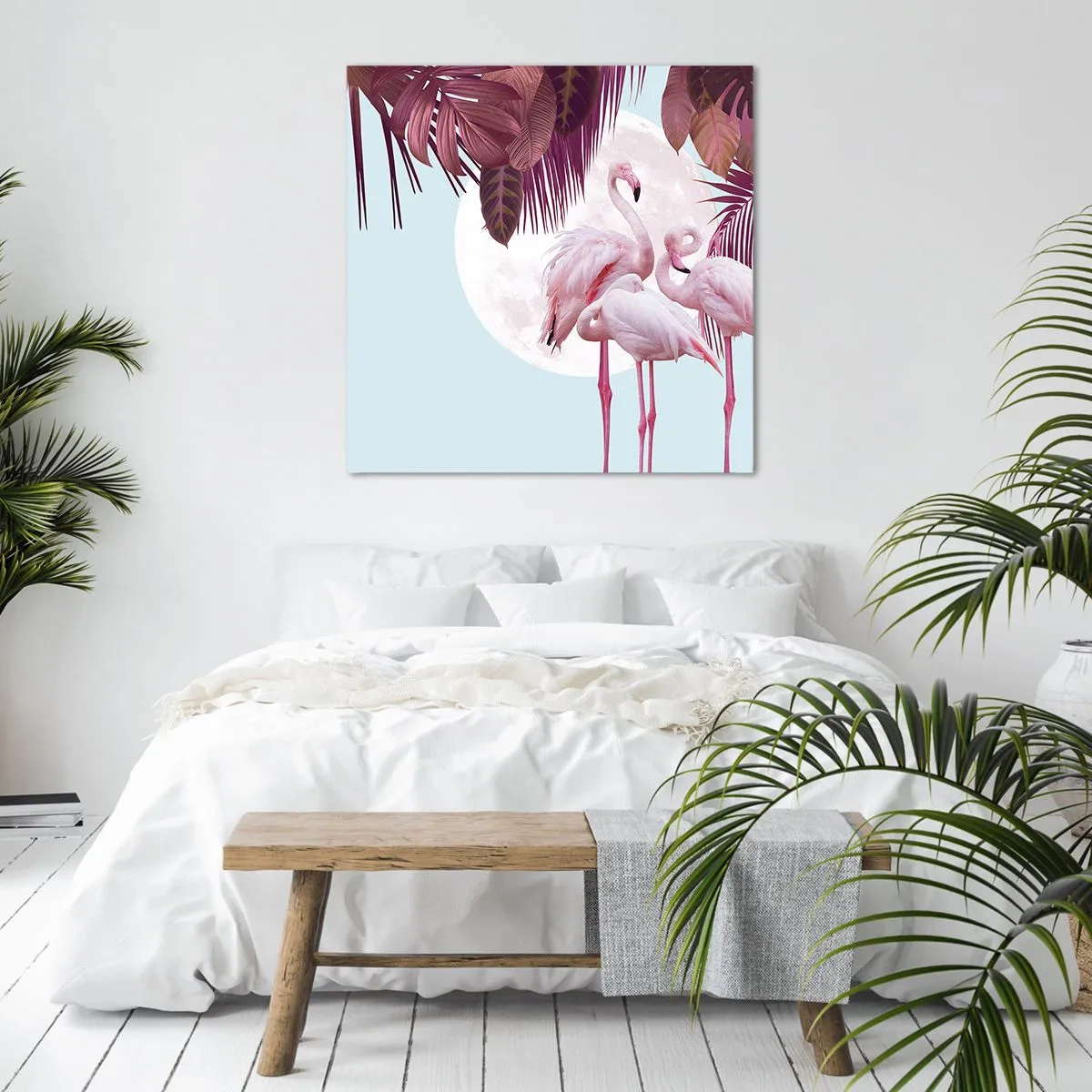 Impression sur toile - Image sur toile - Trois oiseaux gracieux - 50x50 cm