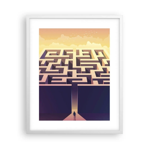 Affiche dans un cadre blanc - Poster - Le temps de la décision - 40x50 cm