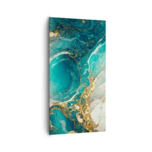 Impression sur toile - Image sur toile - Composition en veines d'or - 65x120 cm