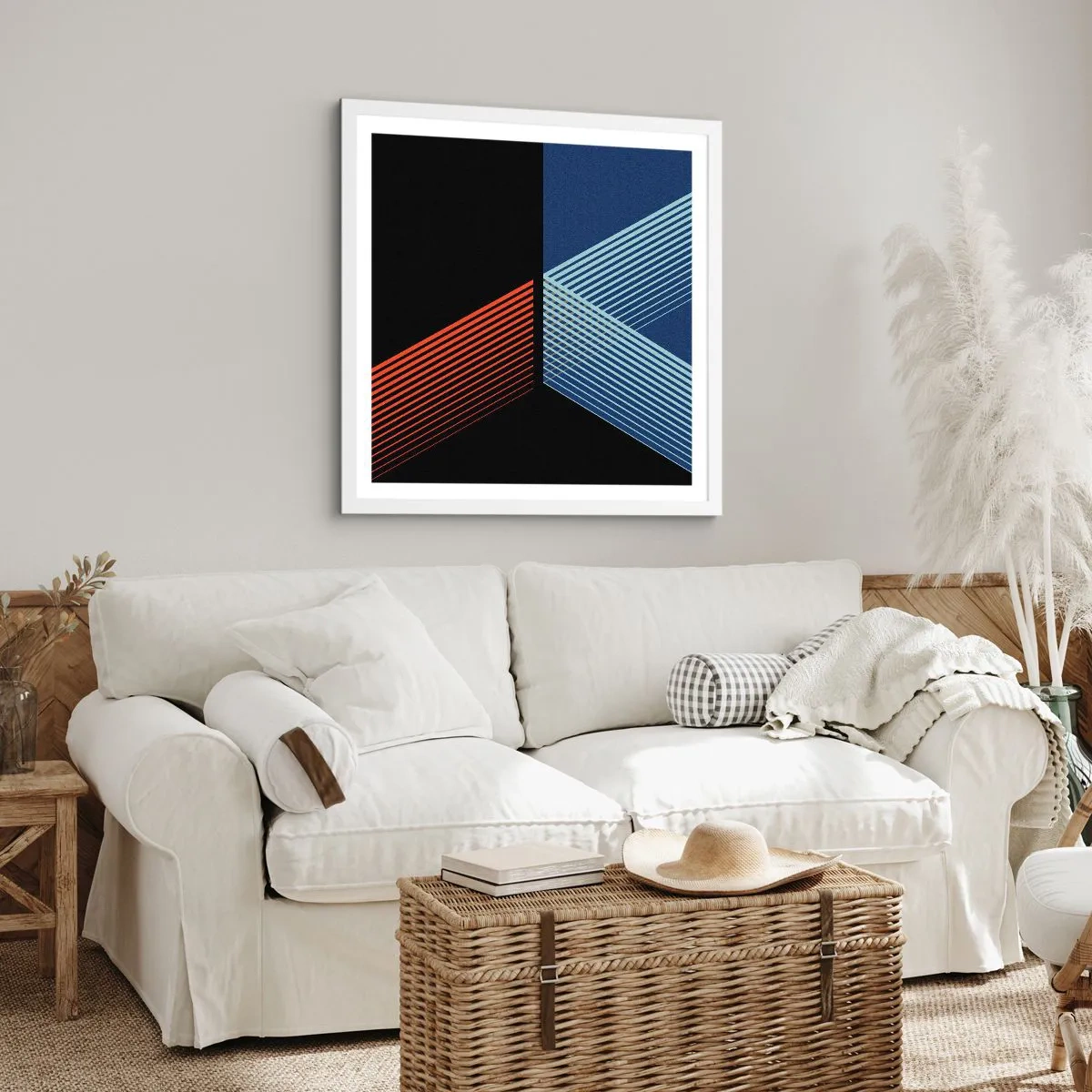 Affiche dans un cadre blanc - Poster - Histoire simple - 40x40 cm