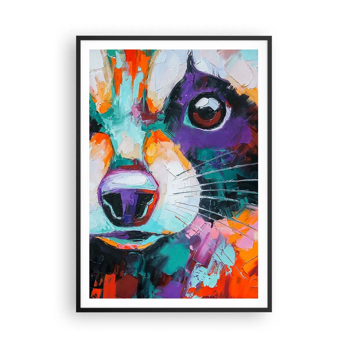 Affiche dans un cadre noir - Poster - Uniquement de belles émotions - 70x100 cm